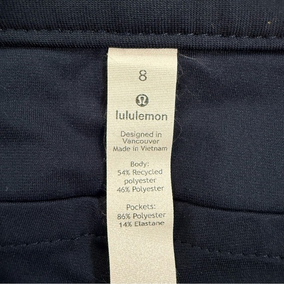 Lululemon city sleek 5 pocket pant ankle chino true navy warpstreme size 8 woman - Picture 10 of 13